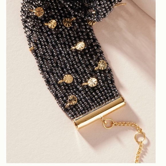 Anthropologie waterfall beaded mesh bracelet - Picture 2 of 4